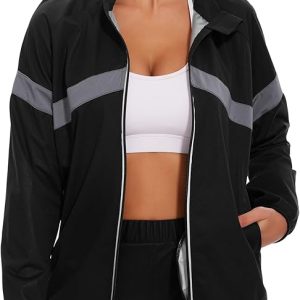 Women Sauna Jackets Sweat Suit Long Sleeve Zipper with Hood Sauna Shirt Body Shaper Top Workout Gym Exercise