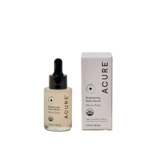 Acure Brightening Glow Serum - Anti Aging Face Serum, Bright Glow for Women & Men, Facial Skincare with Argan Oil and Cranberry Seed Oil, Vegan & Cruelty Free