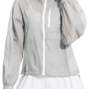Avoogue Women's UPF 50+ Sun Protection UV Jacket Full Zip Lightweight Jacket Athletic Workout Hoodie