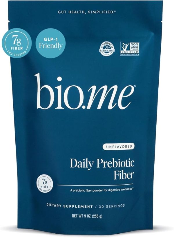 Bio.me Daily Prebiotic Fiber Powder Unflavored - 7g Per Serving ...