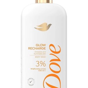 Dove Serum Body Wash Glow Recharge illuminates & Exfoliates skin with brightening Vitamin C Serum 18.5 Fl Oz