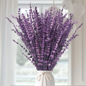 Dried Purple Lavender Flowers Bundle-Dried Preserved Lavender Bouquet 15-17" for Shower Weedi