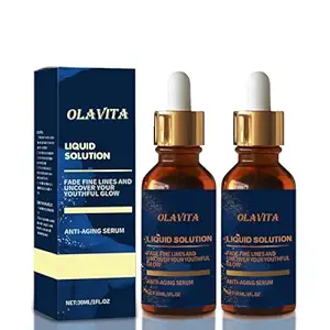 Facial Serum, Olavita Liquid Solution Anti Aging Serum, Vitamin C & E Serum, Promotes Skin Collagen Production, Smoothes Wrinkles and Fine Lines (2PCS)