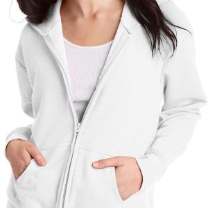 Hanes womens Ecosmart Full Zip Fleece Hoodie