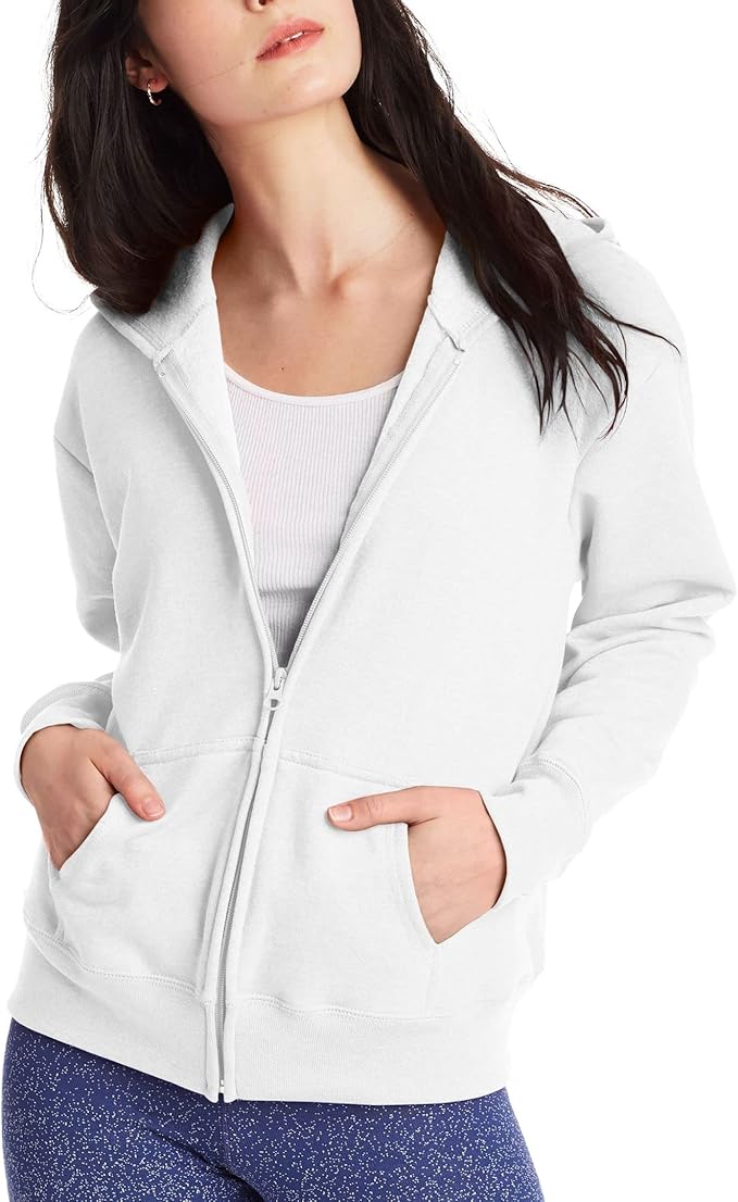 Hanes womens Ecosmart Full Zip Fleece Hoodie Hanes womens Ecosmart Full Zip Fleece Hoodie