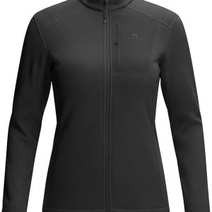 Pioneer Camp Women's Fleece Lined Jacket Full Zip Lightweight Slim Fit Winter Workout Running Warm Jackets with Thumb Holes