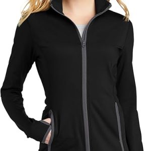SPORT-TEK Women's Sport-Wick Stretch Contrast Full Zip Jacket