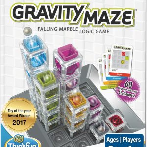 ThinkFun Gravity Maze - Falling Marble Logic Game - Challenging STEM Toy for Kids 8-12 - Gravity Marble Maze - Brain-Building Fun