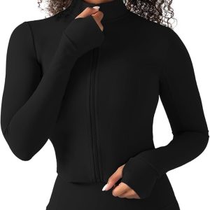 YITTY Active Women's Ultraluxe Full Zip Jacket, Athleisure, 4-Way-Stretch, Thumbholes