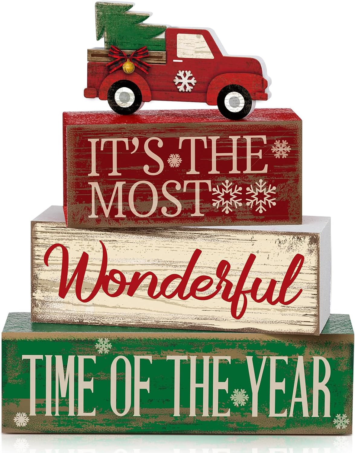 4 Pcs Christmas Decor Wooden Red Truck Winter Tiered Tray Decor Rustic Merry Christmas Table Centerpiece Wood Red Truck Block Sign Gift 4 Pcs Christmas Decor Wooden Red Truck Winter Tiered Tray Decor Rustic Merry Christmas Table Centerpiece Wood Red Truck Block Sign Gift