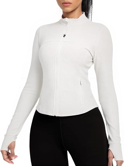 Auxo Workout Jackets for Woman UPF 50+ Zip Up Athletic Jacket Gym Yoga Tops with Pockets Auxo Workout Jackets for Woman UPF 50+ Zip Up Athletic Jacket Gym Yoga Tops with Pockets