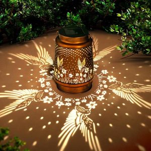 Christmas Gifts for Women, Hummingbird Birthday Gifts for Women Mom Grandma Solar Lanterns Outdoor Waterproof Garden Decor Hanging LED