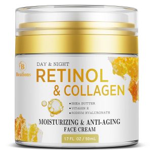 Retinol Cream for Face Anti Aging: Wrinkle Cream for Face Neck with Collagen Hyaluronic Acid - Night Moisturizer for Men Women
