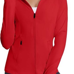 VUTRU Women's Workout Jackets Full Zip Athletic Tops Lightweight Gym Yoga Running Jacket with Pockets