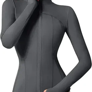 VUTRU Womens Workout Yoga Jacket Lightweight Zip Up Athletic Jacket Lightweight Cropped Jacekt with Pockets