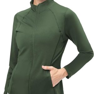 Women's Athletic Full Zip Lightweight Workout Jackets Long Sleeve Active Shirts Running Track Jacket Yoga Top