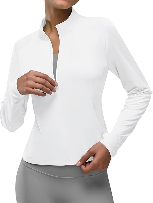 Women's UPF 50+ Lightweight Athletic Jacket with Zip Pockets Sun Protection Full Zip Long Sleeve Shirts Hiking Women's UPF 50+ Lightweight Athletic Jacket with Zip Pockets Sun Protection Full Zip Long Sleeve Shirts Hiking