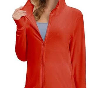 Women's UPF 50+ Sun Protection Jacket Long Sleeve Hooded Sun Shirt for Outdoor Sports (with pockets)