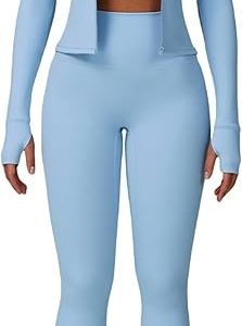 Yknktstc Womens Two Piece Tracksuit Set Long Sleeve Zipper Jacket with Athletic High Waist Leggings Workout Outfit