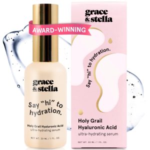 grace & stella Award Winning Hyaluronic Acid Serum (30ml/1 fl oz) Hydrating Hyaluronic Acid Serum for Face - Acido Hialuronico for Women