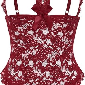 Avidlove One Piece Lingerie Sexy Teddy Ruffle V Neck Bodysuit Lace Nightie