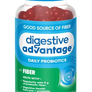 Digestive Advantage Prebiotic Fiber Gummies + Probiotics for Gut Health, 5g Prebiotic Fiber Plus 1 Billion CFU Probiotic, Supports Digestive Health & Regularity