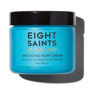 Eight Saints Skin Care Up the Anti Night Cream Face Moisturizer to Reduce Fine Lines and Wrinkles, Natural and Organic Anti Aging Cream