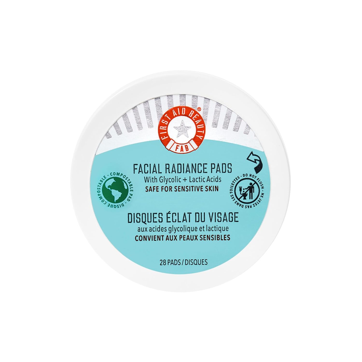 First Aid Beauty - Facial Radiance Pads with Glycolic & Lactic Acids, Daily Exfoliating Pads with AHA, Visibly Smaller Pores, Help Tone & Brighten Skin First Aid Beauty - Facial Radiance Pads with Glycolic & Lactic Acids, Daily Exfoliating Pads with AHA, Visibly Smaller Pores, Help Tone & Brighten Skin
