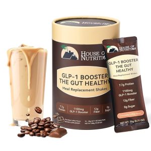 GLP-1 Supplement Shake & Meal Replacement Powder - with 12g Fiber to Promote Fullness, Supports Gut Health, Metabolism & Natural GLP-1 Booster