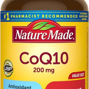 Nature Made CoQ10 200mg, Dietary Supplement for Heart Health Support, 80 Softgels, 80 Day Supply