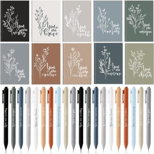 100 Pcs Inspirational Notebooks Motivational Mini Notepads with Pen Bulk Aesthetic International Women's Day Gift for Social Worker Employee Office Staff Team Teacher Nurse