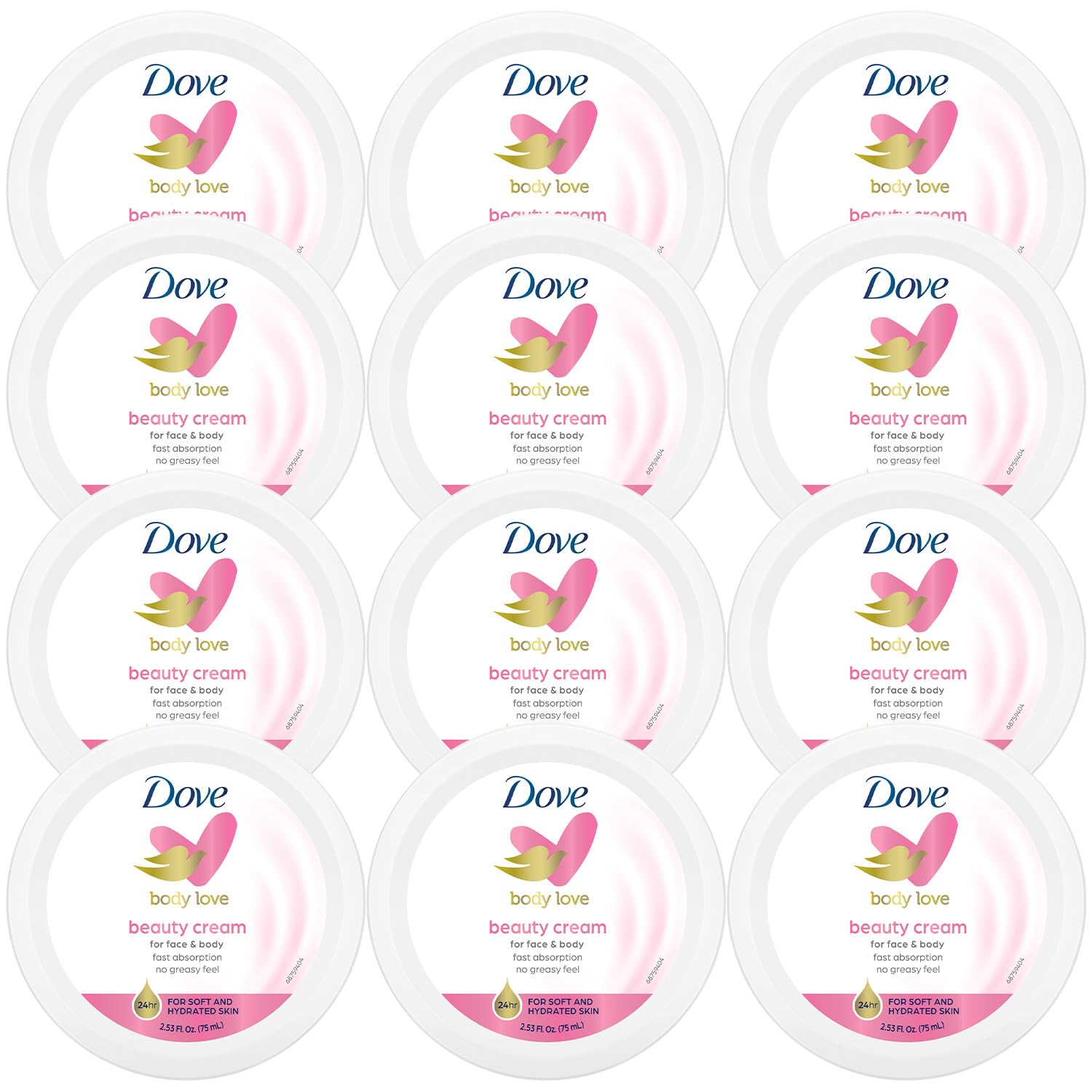 Dove Lotion, Beauty Cream - Light, Fast-Absorbing Face and Body Cream for Normal to Dry Skin, 24-Hour Moisture, Travel Size, 2.53 Fl Oz. (Pack of 12) Dove Lotion, Beauty Cream - Light, Fast-Absorbing Face and Body Cream for Normal to Dry Skin, 24-Hour Moisture, Travel Size, 2.53 Fl Oz. (Pack of 12)
