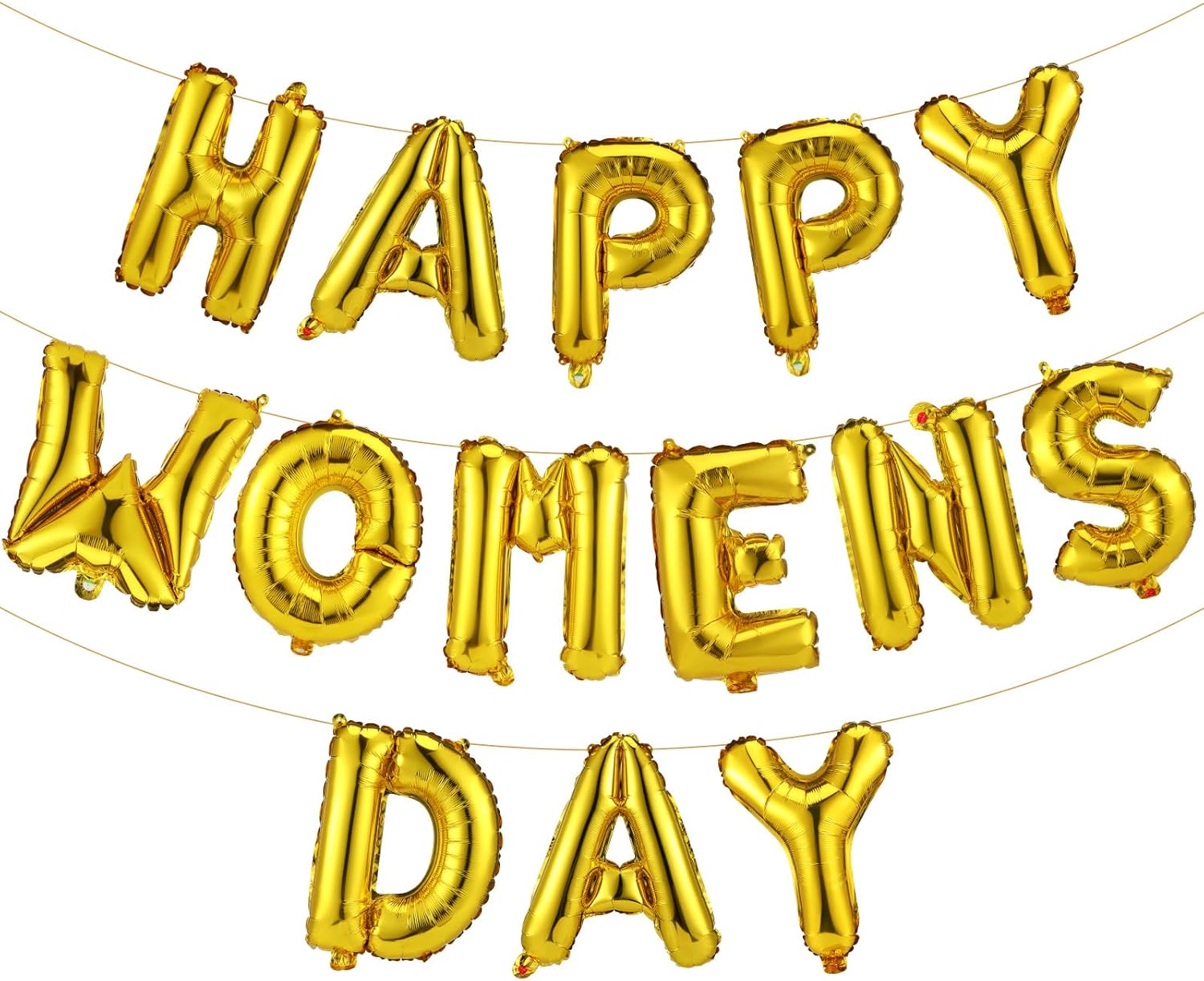Happy Women's Day Balloons Banner Decorations Aluminum Foil 16 Inch Gold Foil Letter Balloons Feminist Party Decor for International Womens Day Happy Women's Day Balloons Banner Decorations Aluminum Foil 16 Inch Gold Foil Letter Balloons Feminist Party Decor for International Womens Day
