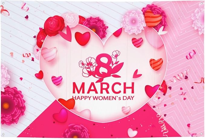 International Women's Day Banner Flag Background for Holiday Party Supplies Home Decoration 47x71in International Women's Day Banner Flag Background for Holiday Party Supplies Home Decoration 47x71in
