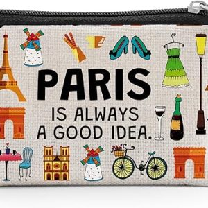 Paris Lovers Gift Coin Purse for Women Paris Travel Gifts for Daughter Mom Sister Travel Gifts for International Travelers