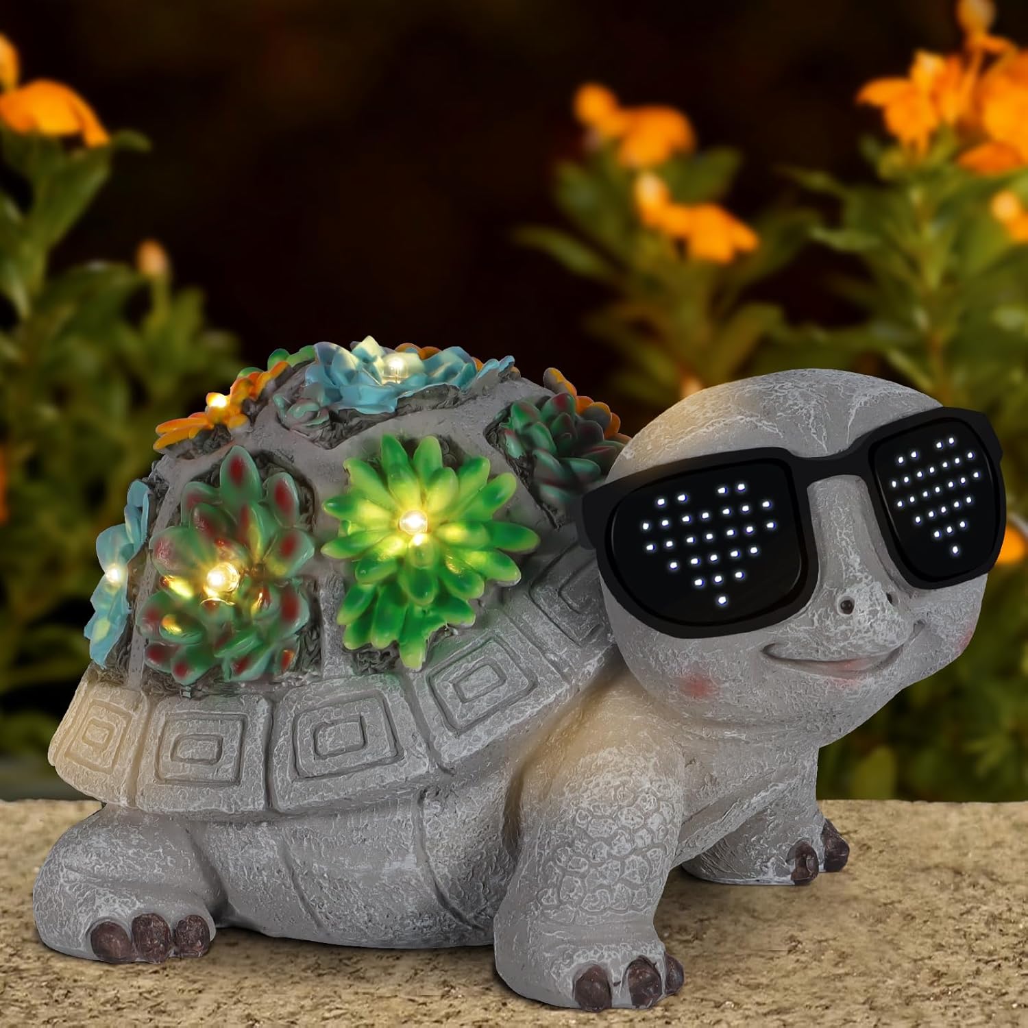 Solar Garden Statues Turtle with Succulent and LED Lights Birthday Gifts for Women Mom Grandma Solar Outdoor Decor for Patio Backyard Yard Lawn Decoration-Unique Solar Garden Statues Turtle with Succulent and LED Lights Birthday Gifts for Women Mom Grandma Solar Outdoor Decor for Patio Backyard Yard Lawn Decoration-Unique