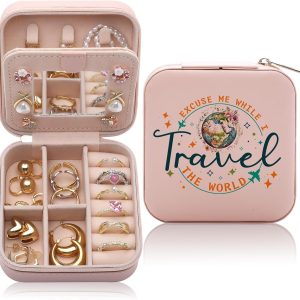 Travel Gifts for Women Jewelry Box, Best gifts for International Travelers People Who Love Travel, Flight Attendant Essentials Gifts, Women