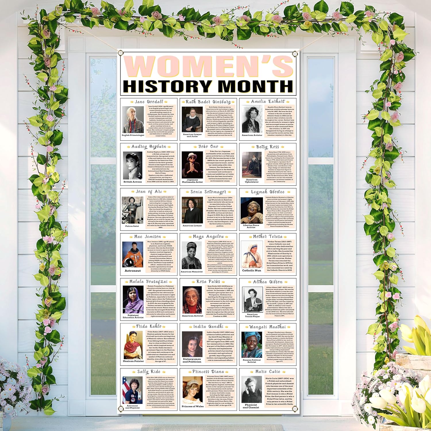 Women’s History Month Door Decorations March International Women’s Day Door Cover Famous Women Quotes School Classroom Office Door Banner Women’s History Month Door Decorations March International Women’s Day Door Cover Famous Women Quotes School Classroom Office Door Banner