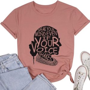 FASHGL RBG Shirt Ruth Bader Ginsburg Shirt RBG Tshirt for Women Ruth Tee Speak Your Mind Tops