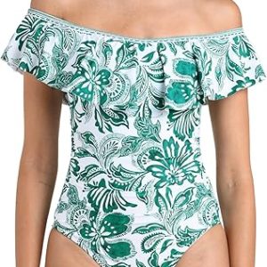 La Blanca baby-girls Off Shoulder Ruffle One Piece Swimsuit
