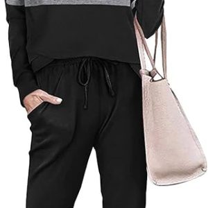 PRETTYGARDEN Womens 2 Piece Sets 2026 Long Sleeve Tops High Waisted Sweatpants Lounge Set Fall Fashion Travel Outfits