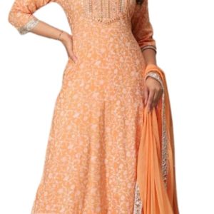 Rayon Anarkali Indian Kurti For Women Summer Dress Kurta Pant With Dupatta Set Pakistani Kurta