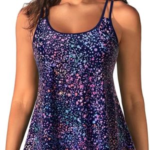 Womens Flowy Tankini Tops Only - Modest Bathing Suit Loose Fit Swimsuit Swim Tops No Bottom 2025 (Available in Plus)