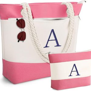 YOOLIFE Beach Bags for Women - Travel Canvas Beach Tote, Pool Waterproof Bag, Travel Essentials, Gifts for Women Birthday