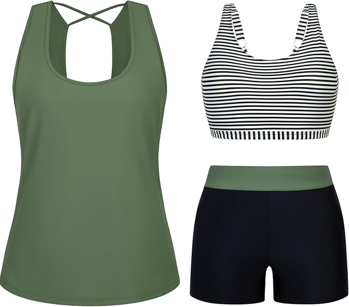 Arolina 3 Piece Swimsuits for Women Tankini Sets Modest Bathing Suits Plus Size Swimsuit Swimwear 2026 Arolina 3 Piece Swimsuits for Women Tankini Sets Modest Bathing Suits Plus Size Swimsuit Swimwear 2026
