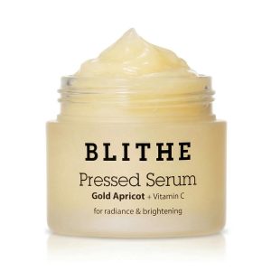 BLITHE Pressed Serum Gold Apricot With Kojic Acid & Vitamin C | Glow Serum for Face | Glass Skin Korean Skincare & Face Moisturizer