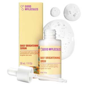 Good Molecules Daily Brightening Serum with Beta Arbutin 3% & Hyaluronic Acid – Brightening Serum for Dark Spots & Uneven Tone, Face Skincare