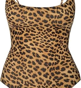 Narecte Sexy One Piece Bathing Suit for Women Tummy Control High Cut One Piece Swimsuit Womens Swim Suit