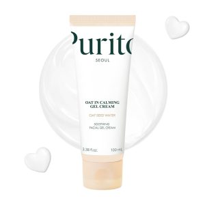 PURITO Oat In Calming Gel Cream, Non-Comedogenic, 77% Oat Seed Water Lightweight Water-Gel Face Moisturizer, Fragrance-Free, Vegan Korean Skincare