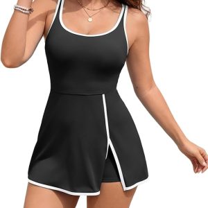 RIHOAS One Piece Swimsuits for Women Bathing Suit with Skirt Adjustable Swim Dress Swimwear Athletic Swimsuits for Women